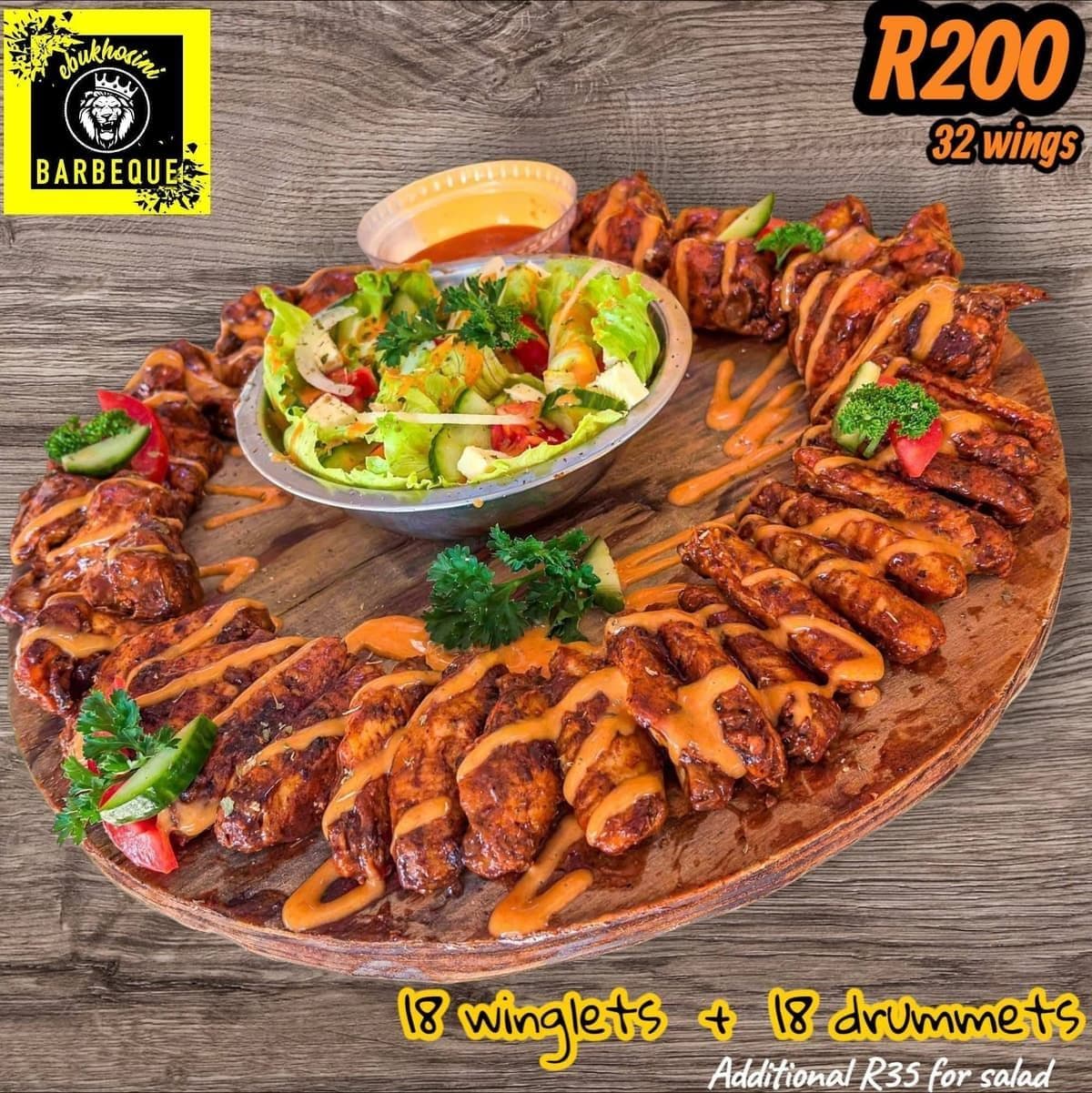 32 wings on the board
